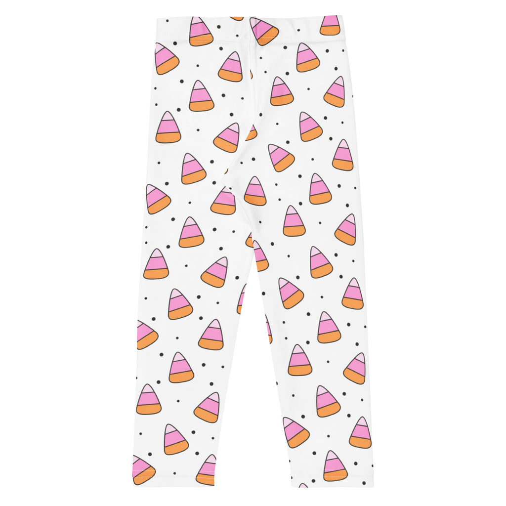 Girls Pink Candy Corn Leggings - Warm, Buttery Soft & Stretchy