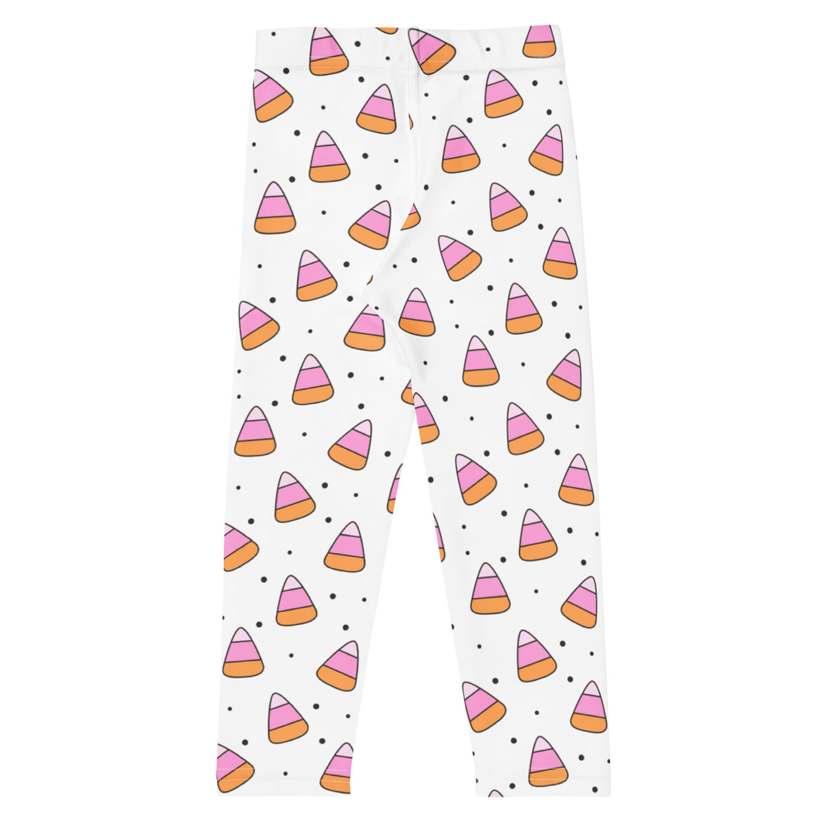 Girls Pink Candy Corn Leggings - Warm, Buttery Soft & Stretchy