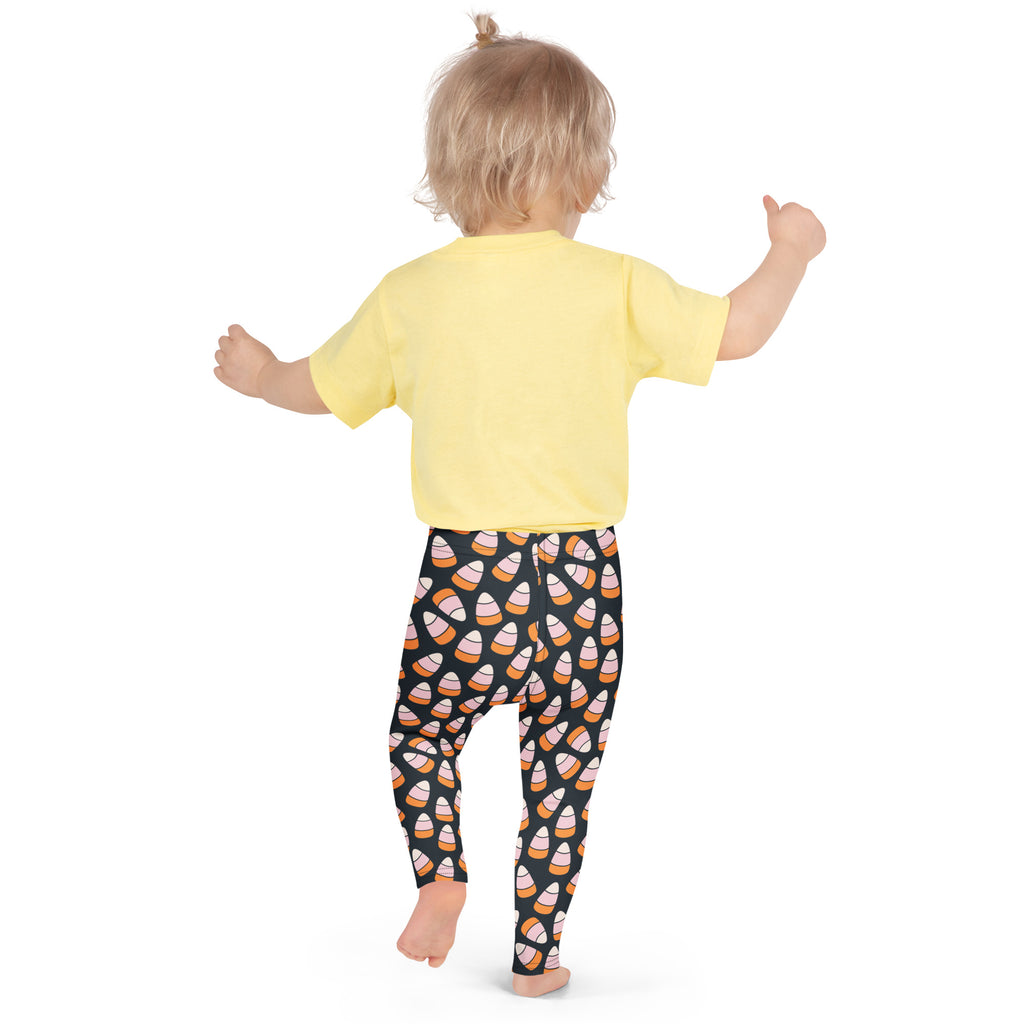 Girls Pink & Orange Candy Corn Leggings - Warm, Buttery Soft & Stretchy