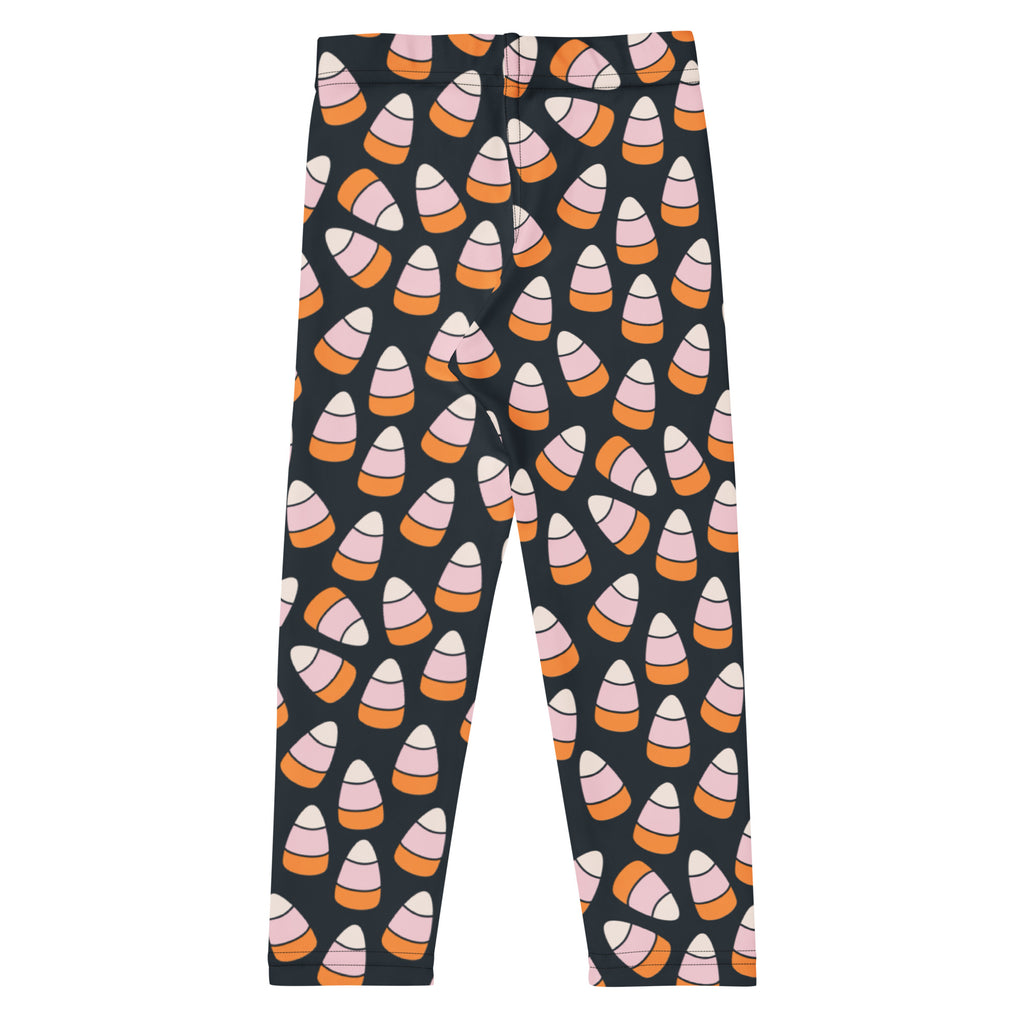 Girls Pink & Orange Candy Corn Leggings - Warm, Buttery Soft & Stretchy