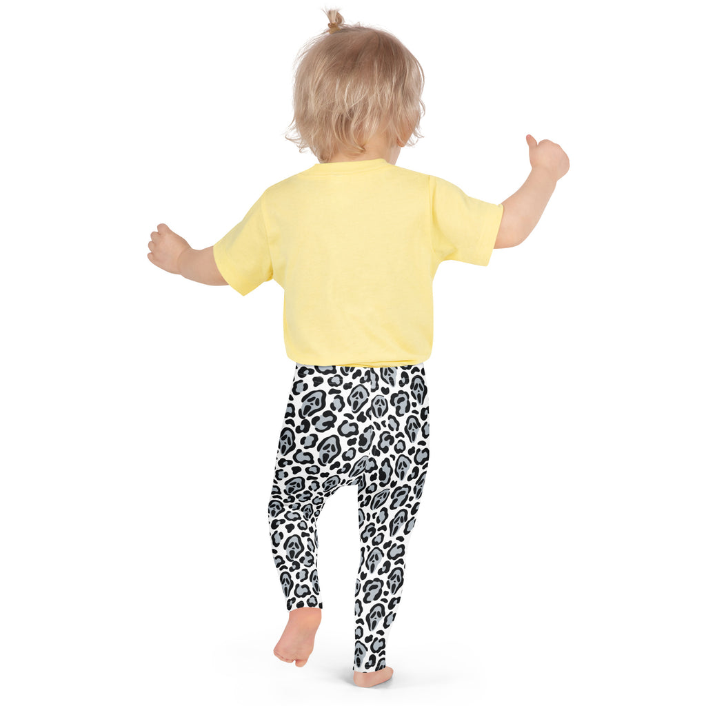 Girls Ghost Face Leopard Leggings - Warm, Buttery Soft & Stretchy