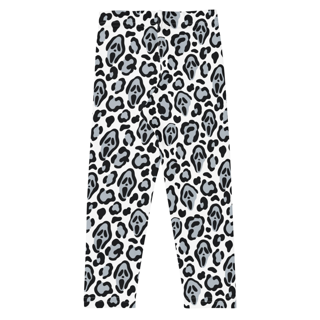 Girls Ghost Face Leopard Leggings - Warm, Buttery Soft & Stretchy