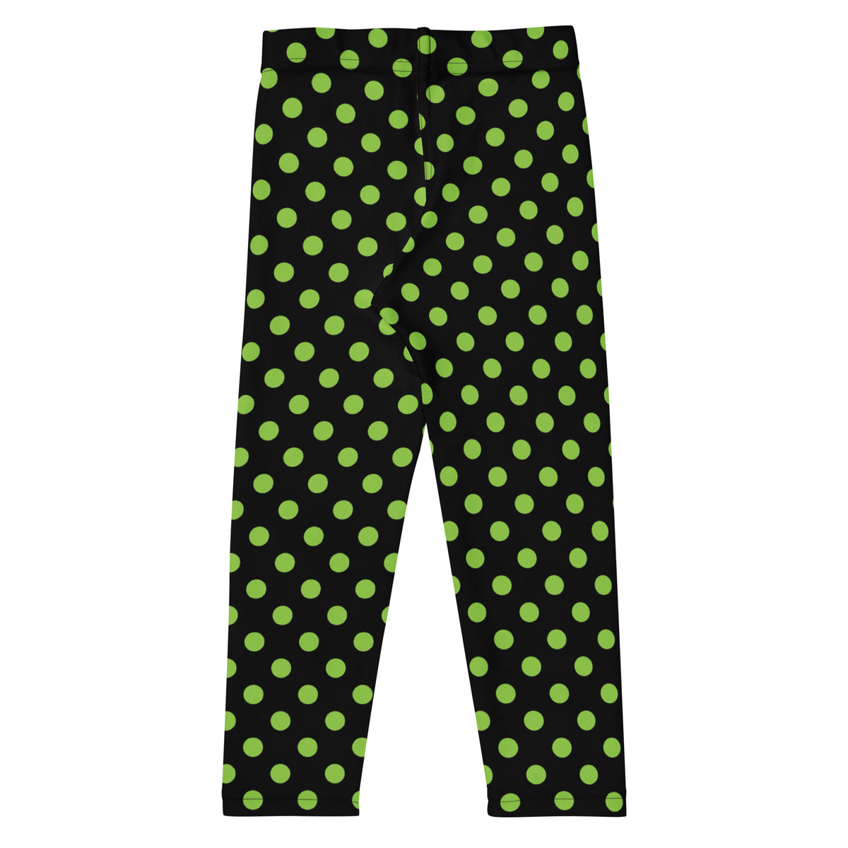 Girls Green Halloween Polka Dot Leggings - Warm, Buttery Soft & Stretchy