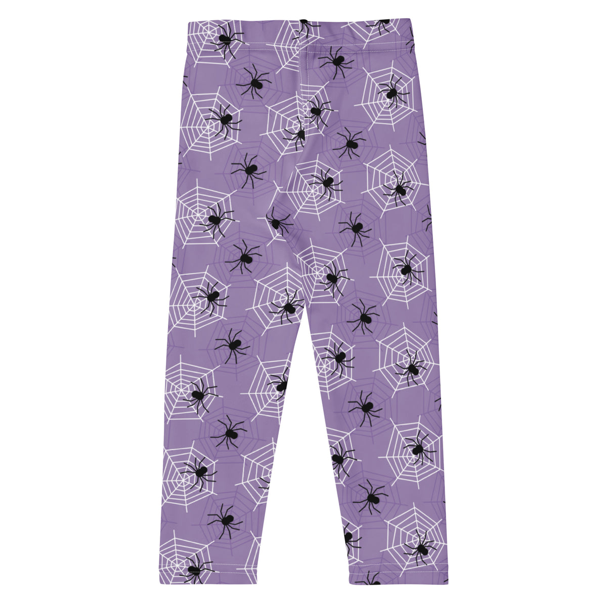 Girls Dark Purple Spider Web Halloween Leggings - Warm, Buttery Soft & Stretchy