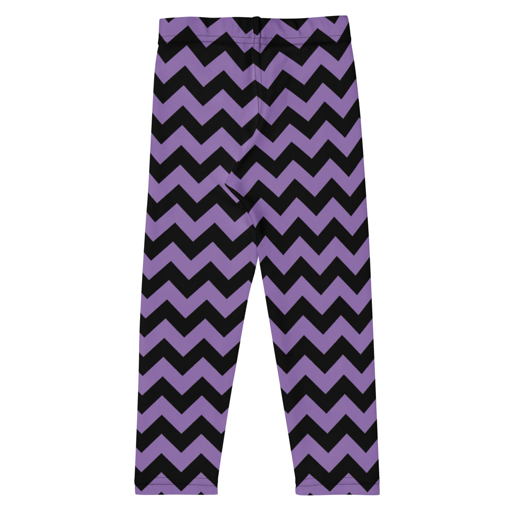 Girls Purple Chevron Halloween Leggings - Warm, Buttery Soft & Stretchy