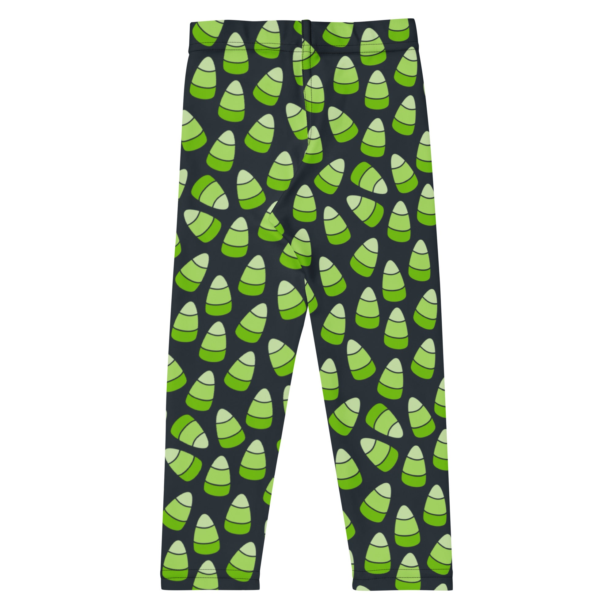 Girls Green Candy Corn Leggings - Warm, Buttery Soft & Stretchy