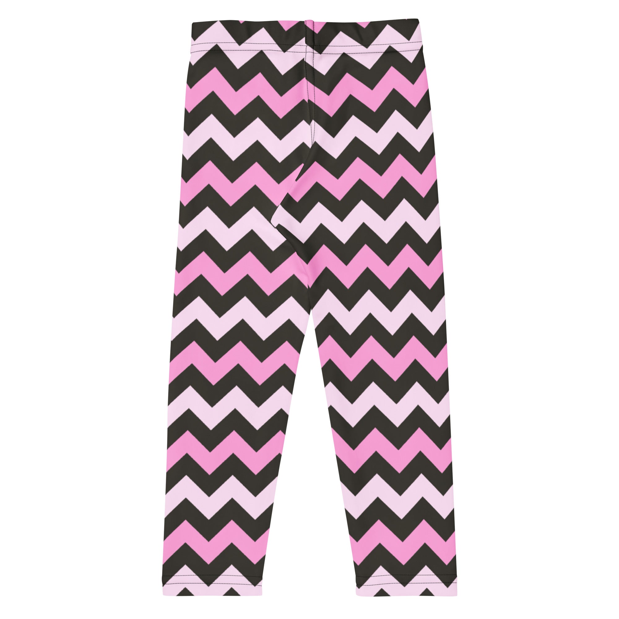 Girls Pink Gray Chevron Leggings - Warm, Buttery Soft & Stretchy