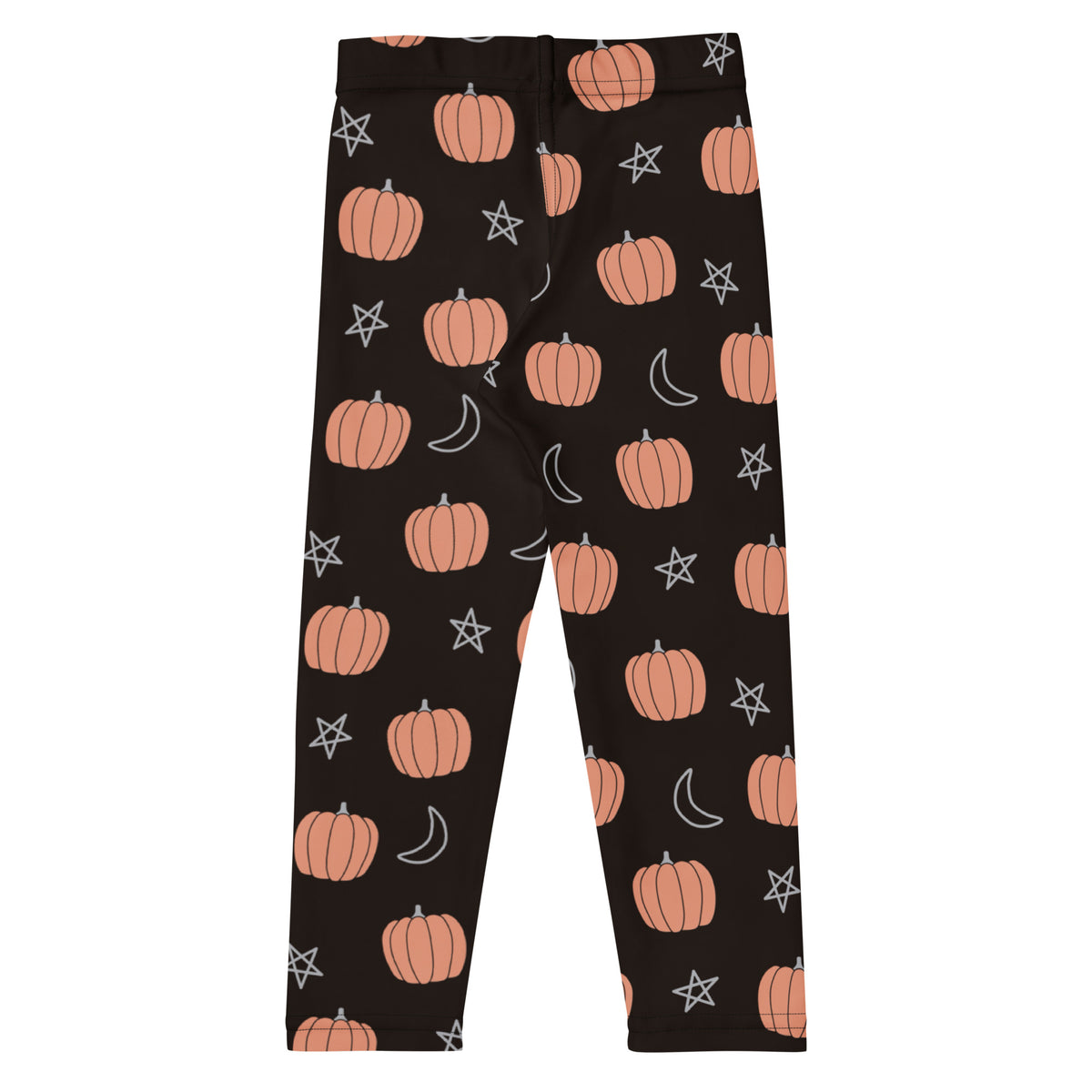 Girls Pumpkin Moon Star Leggings - Warm, Buttery Soft & Stretchy