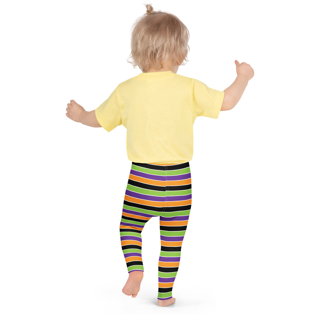 Girls Halloween Striped Leggings - Warm, Buttery Soft & Stretchy