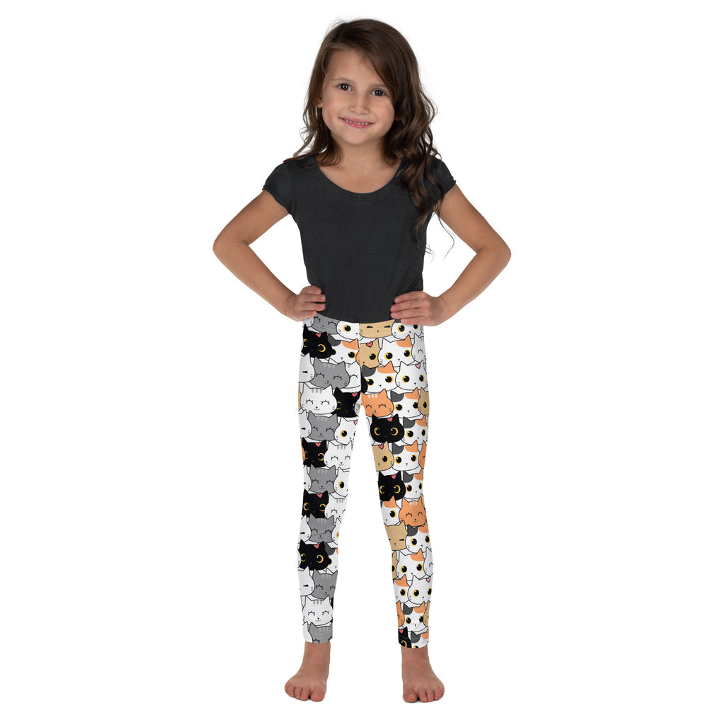 Girls Cat Face Buttery Soft Leggings