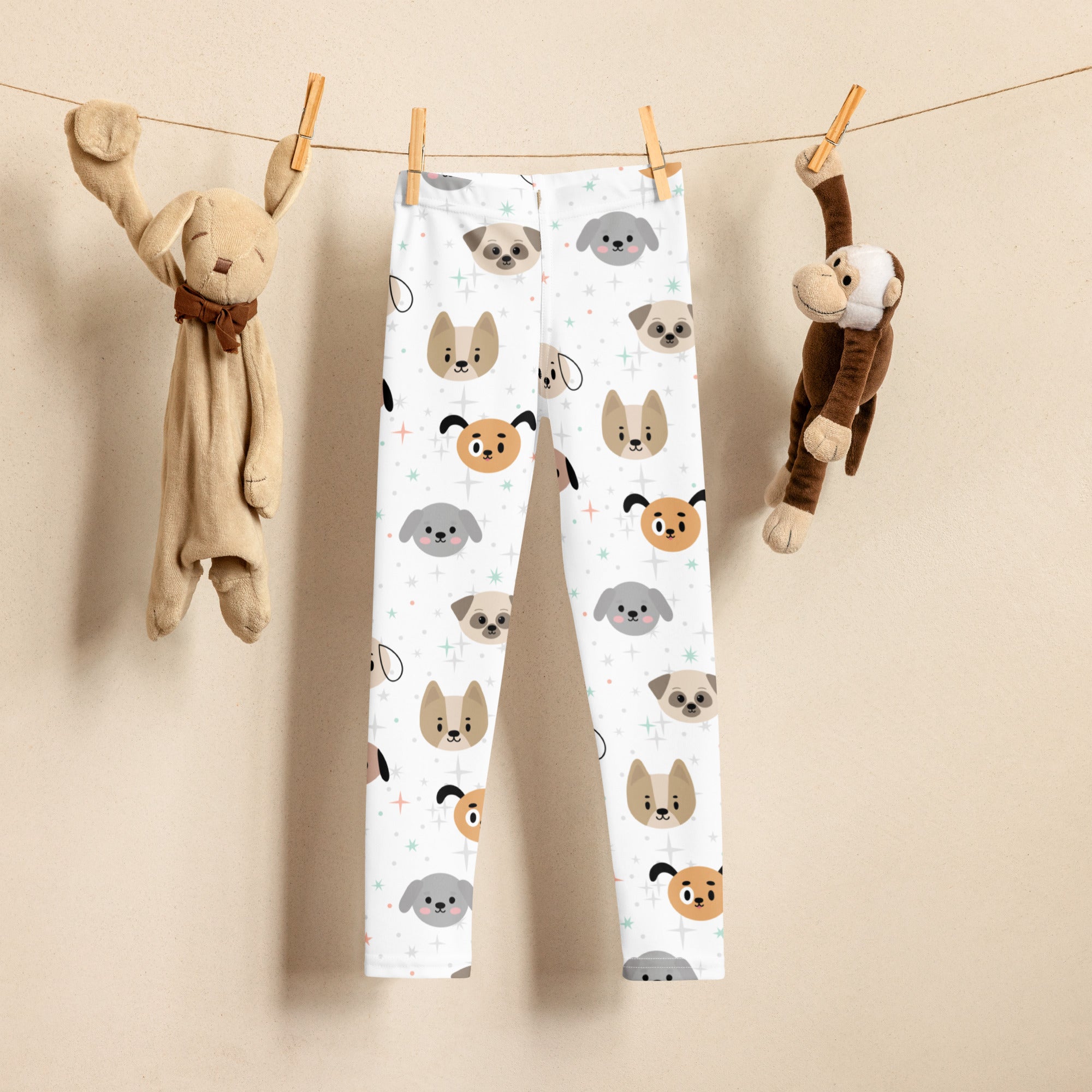 Kids Dog Face Buttery Soft Leggings