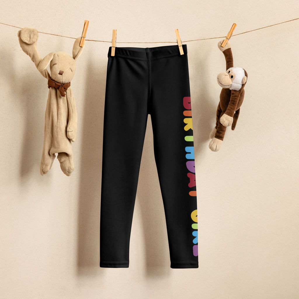 Birthday Girl Rainbow Text Buttery Soft Leggings