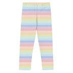 Girls Striped Rainbow Pastel Buttery Soft Leggings