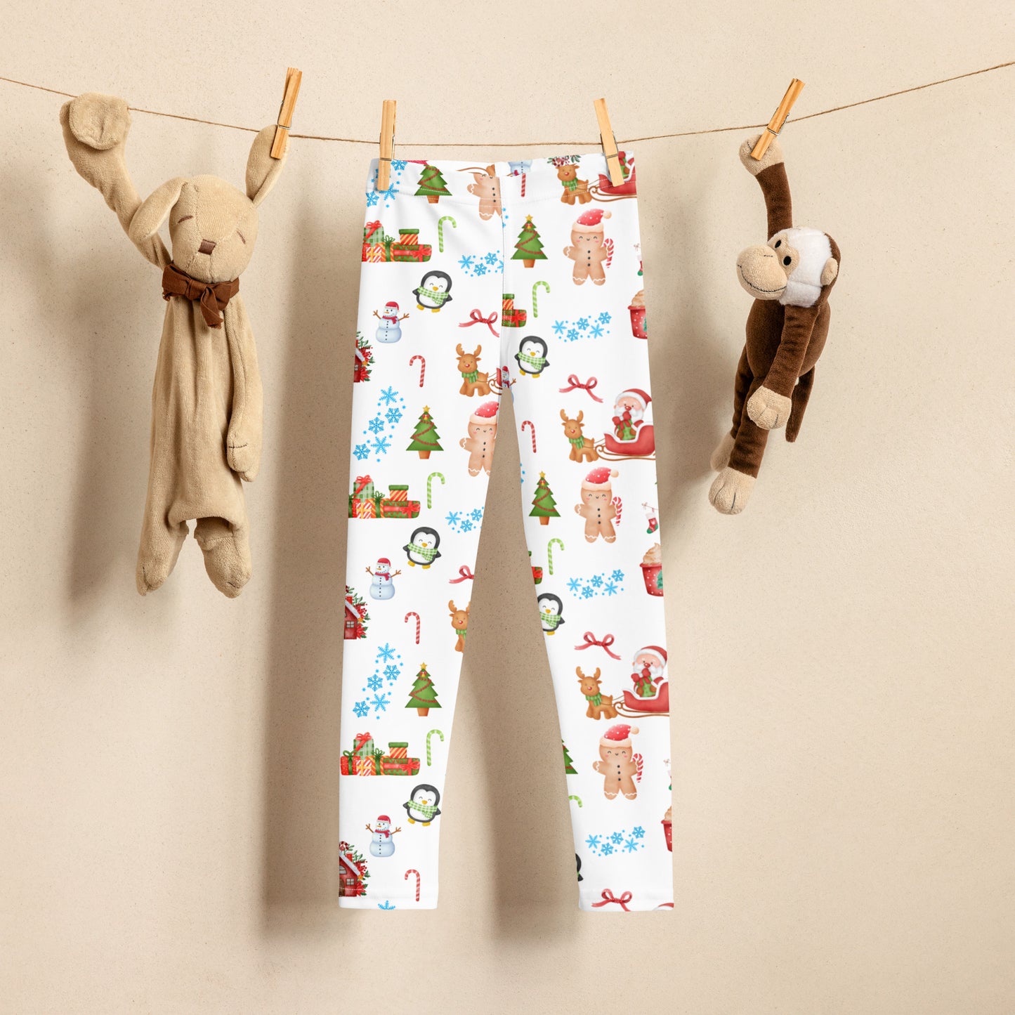 Kids Christmas Buttery Soft Leggings – Santa, Snowmen, Penguins & More Festive Fun