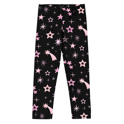 Girls Pink Shooting Stars Galaxy Leggings