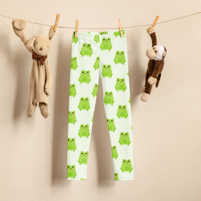 Kids Green Frog Buttery Soft Leggings