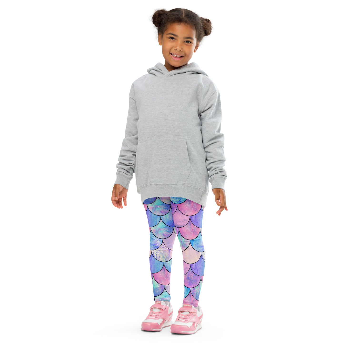 Girls Pastel Mermaid Scales Buttery Soft Leggings
