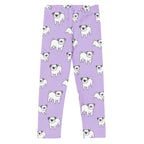 Girls Purple Pug Buttery Soft Leggings
