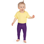 Kids Purple and Black Halloween Striped Buttery Soft Leggings