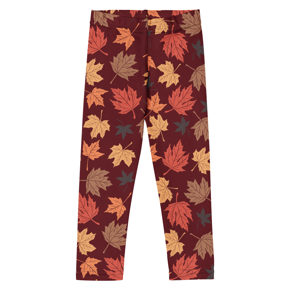 Kids Autumn Maple Leaves Buttery Soft Leggings
