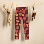 Kids Autumn Maple Leaves Buttery Soft Leggings
