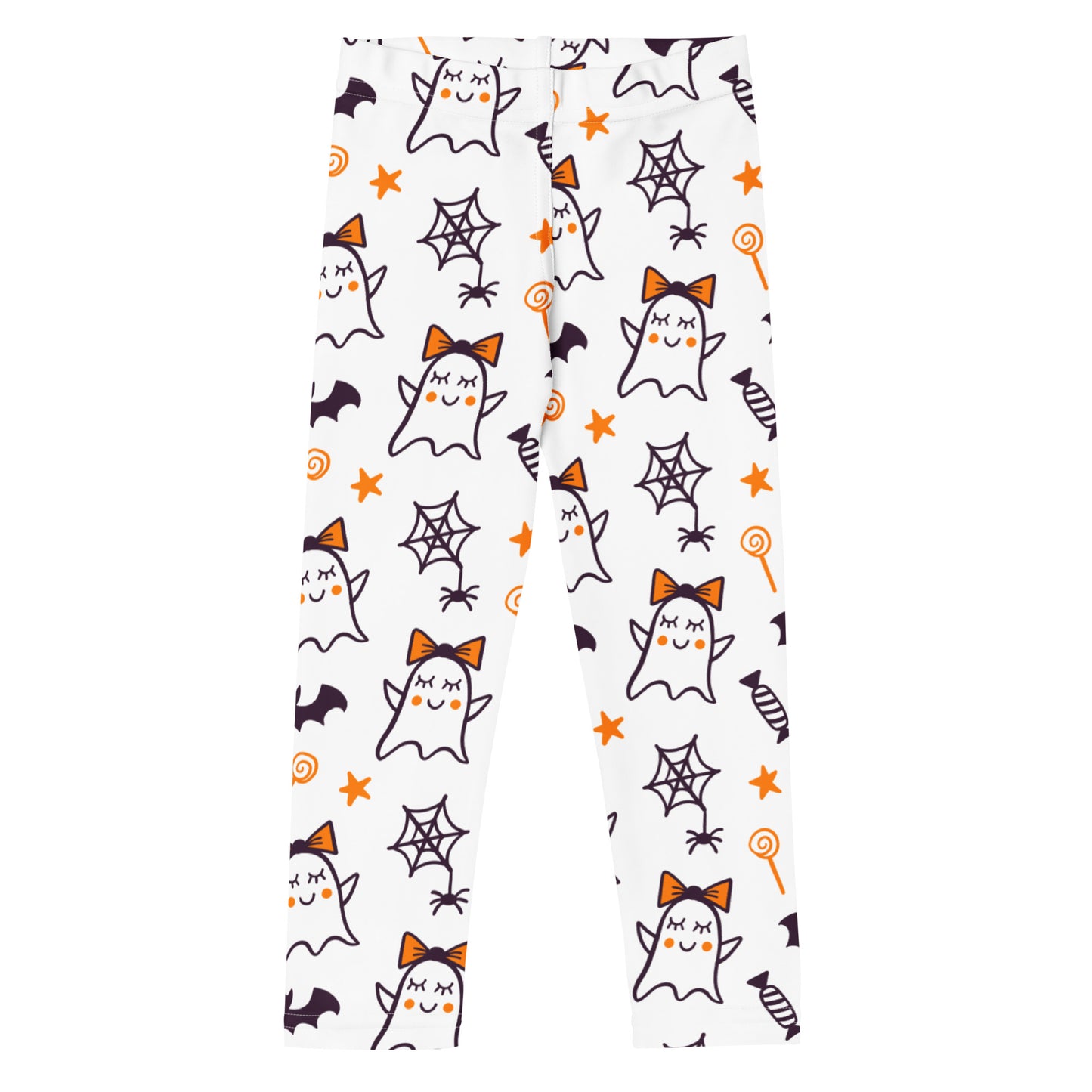 Girls Cute Ghost Bow Buttery Soft Leggings