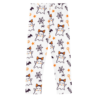 Girls Cute Ghost Bow Buttery Soft Leggings