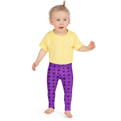 Kids Purple Spider Halloween Buttery Soft Leggings