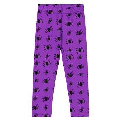Kids Purple Spider Halloween Buttery Soft Leggings