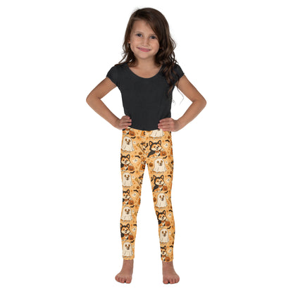 Kids Corgi Dog Ghost Halloween Buttery Soft Leggings