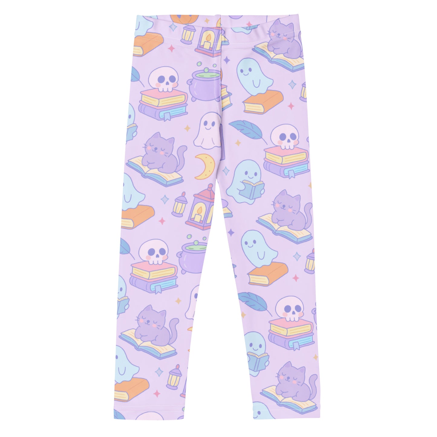Girls Halloween Book Cat Buttery Soft Leggings