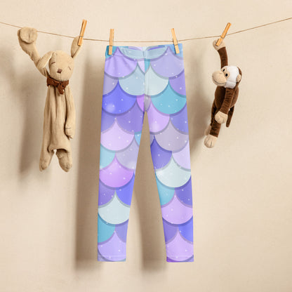 Girls Purple Mermaid Buttery Soft Leggings