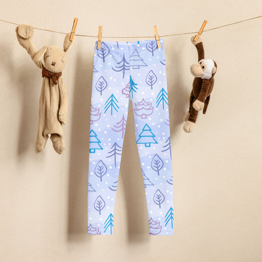 Kids Snowy Forest Winter Buttery Soft Leggings