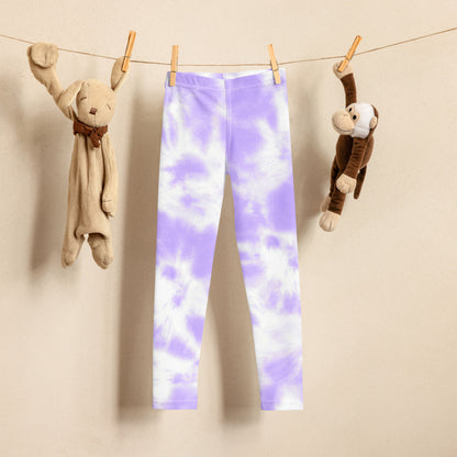 Girls Lavender Tie Dye Buttery Soft Leggings