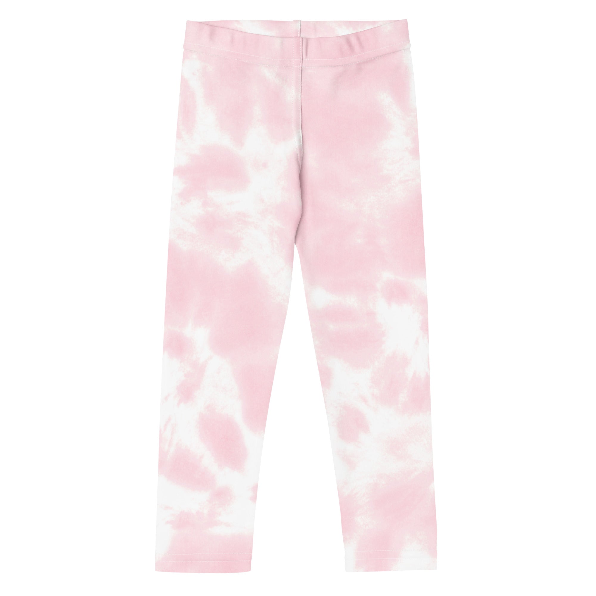 Girls pink tie dye buttery soft leggings with pink and white pattern made of soft comfortable fabric