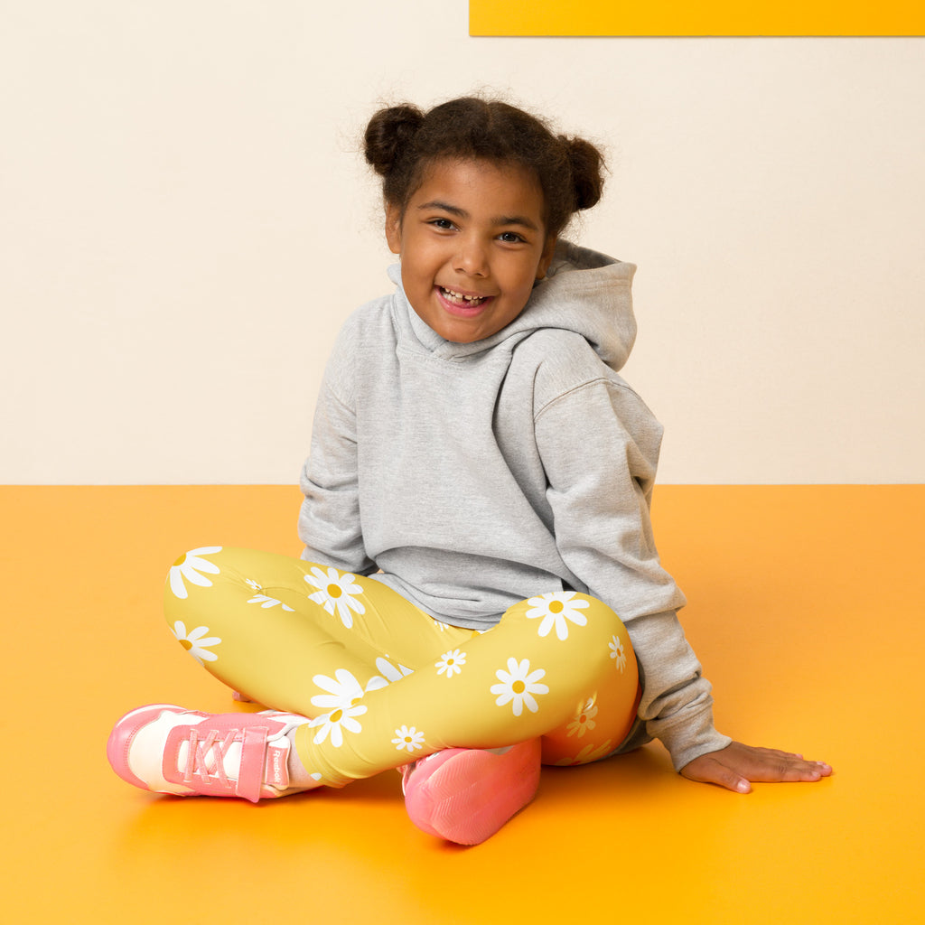 Kids Yellow Daisy Buttery Soft Leggings