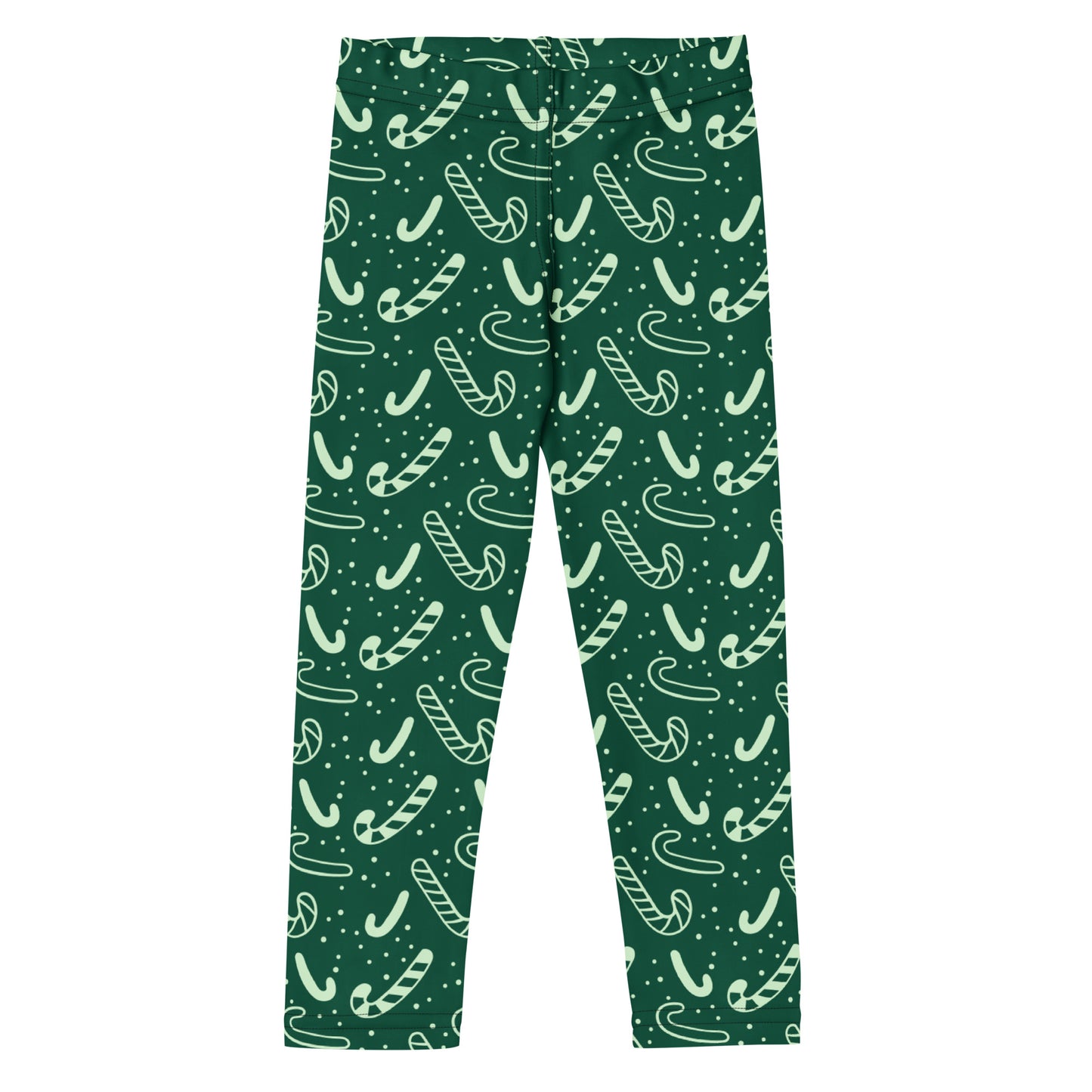 Kids Green Candy Cane Buttery Soft Leggings