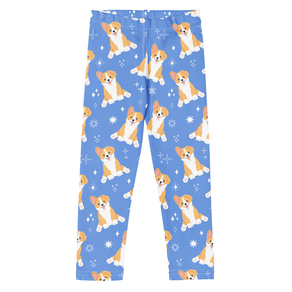 Kids Blue Corgi Dog Buttery Soft Leggings