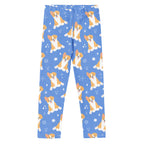 Kids Blue Corgi Dog Buttery Soft Leggings