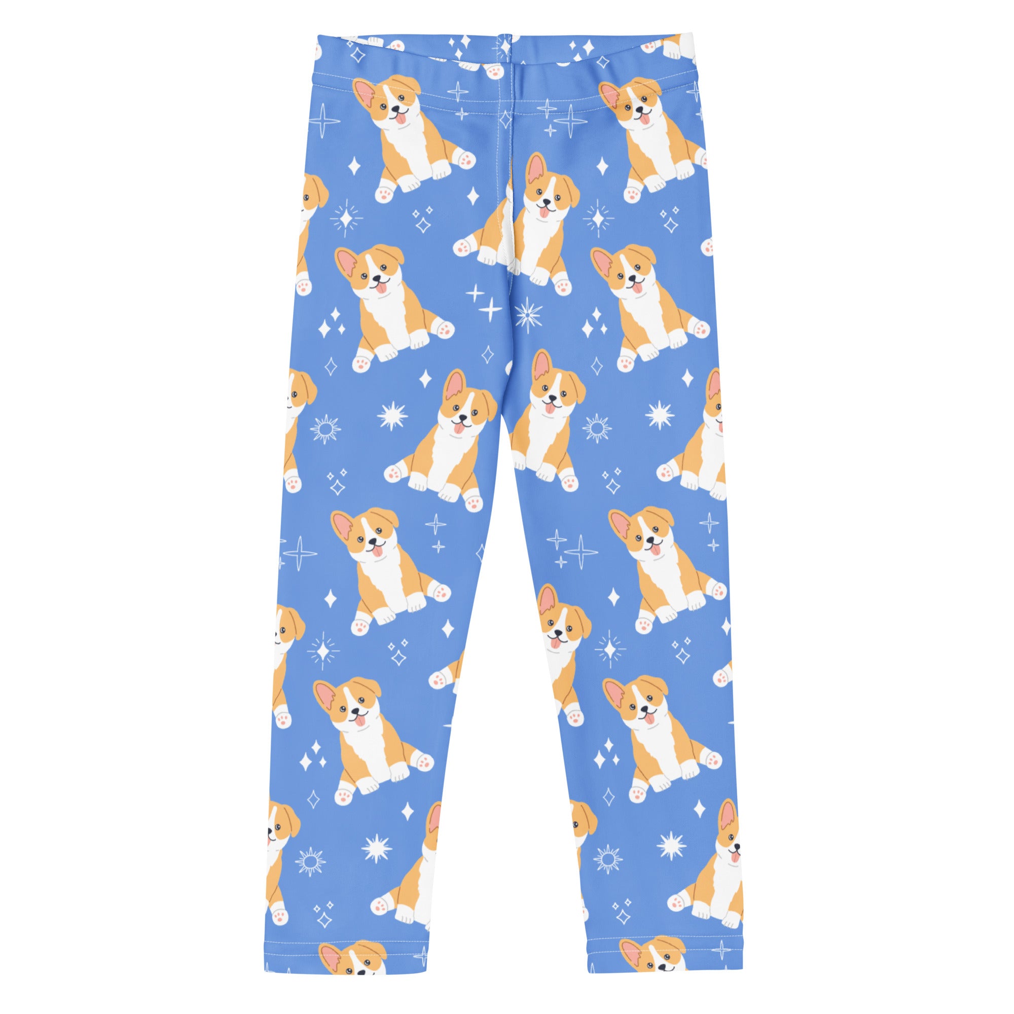Kids Blue Corgi Dog Buttery Soft Leggings