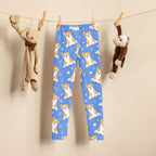 Kids Blue Corgi Dog Buttery Soft Leggings