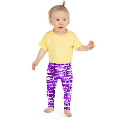 Girls Purple Shark Buttery Soft Leggings