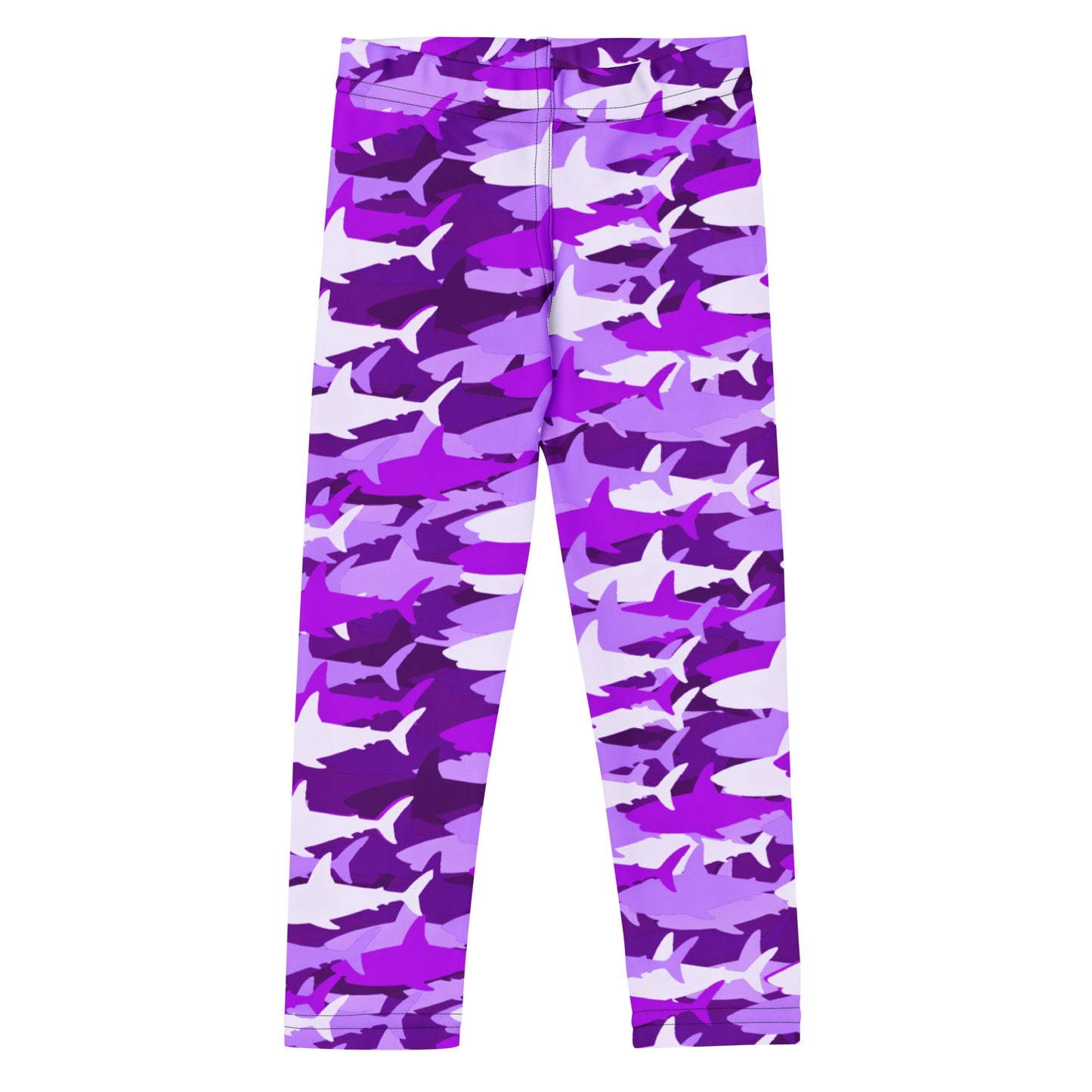 Girls Purple Shark Buttery Soft Leggings