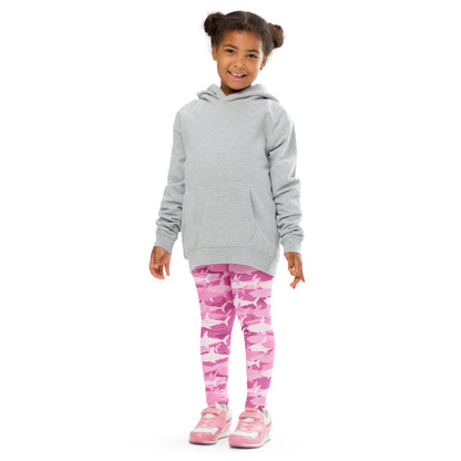 Girls Pink Shark Buttery Soft Leggings