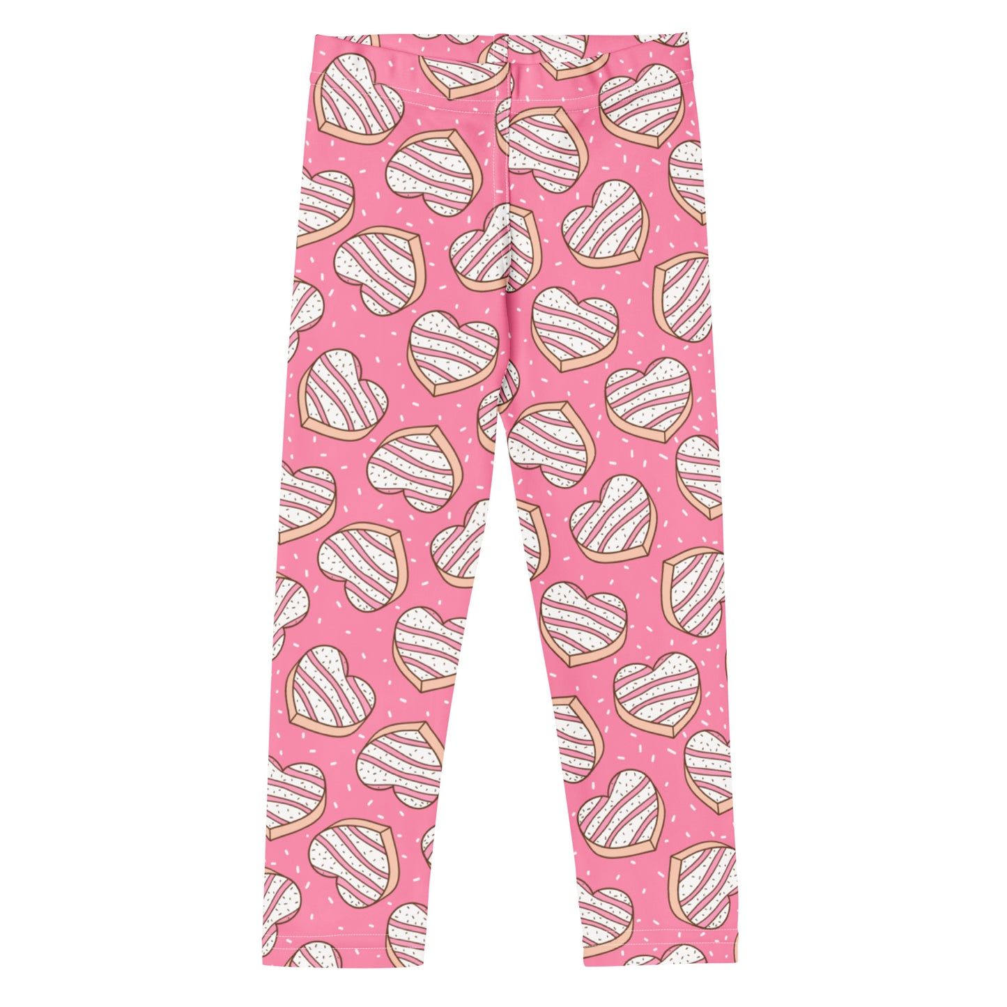 Girls Pink Heart Cookie Buttery Soft Leggings