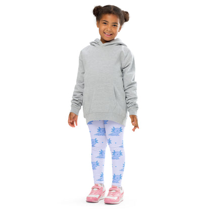 Kids Blue Axolotl Buttery Soft Leggings