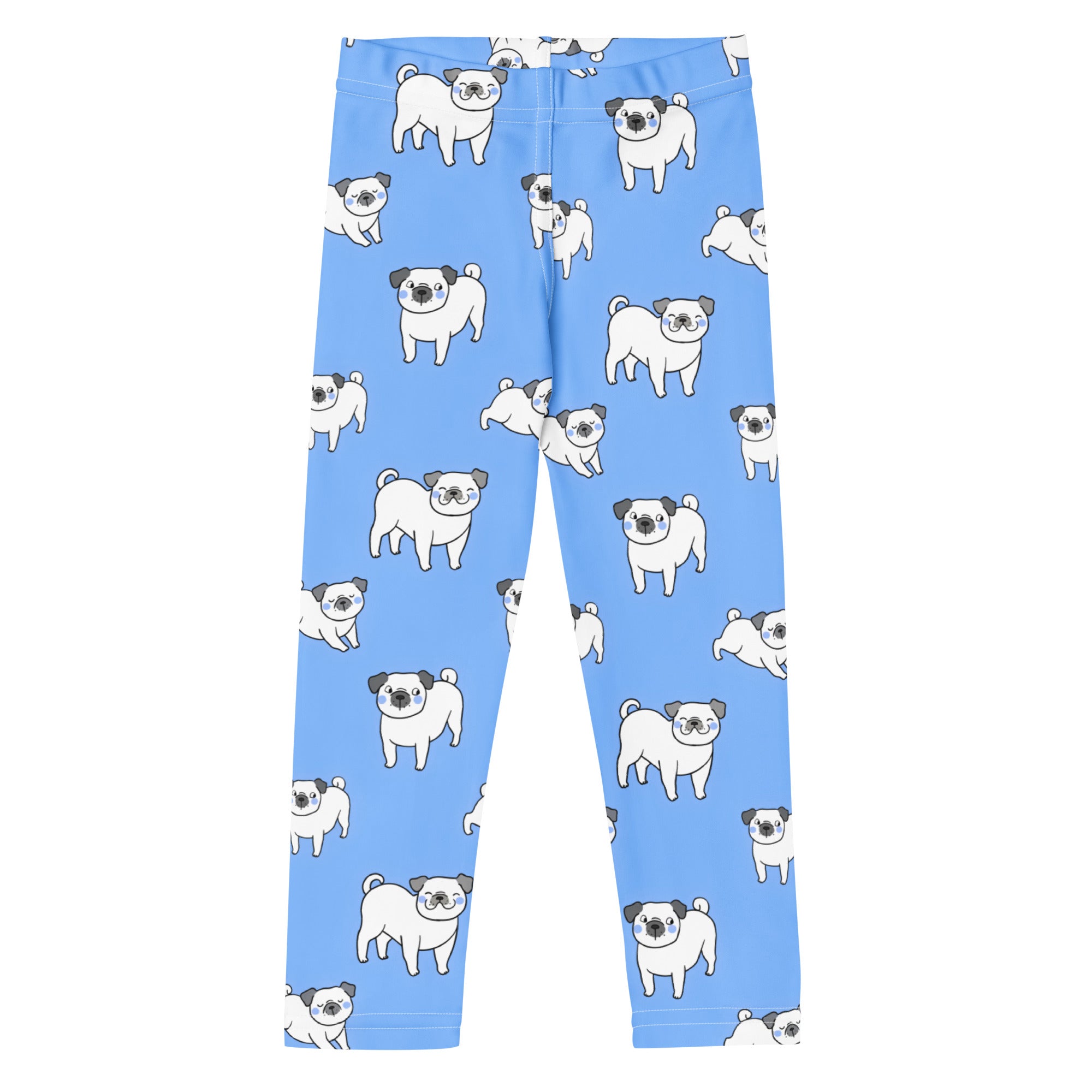 Kids Blue Pug Buttery Soft Leggings