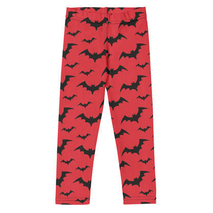 Kids Red Bats Halloween Buttery Soft Leggings