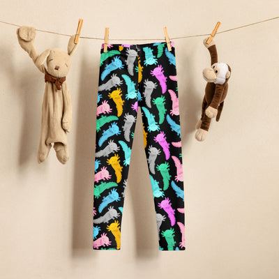 Kids Colorful Axolotl Buttery Soft Leggings