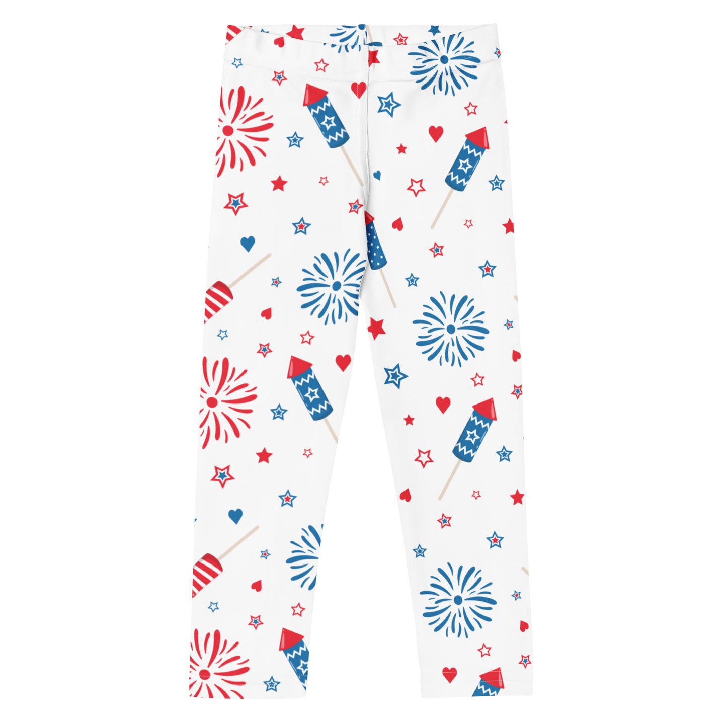 Kids Patriotic Fireworks & Rockets Buttery Soft Leggings